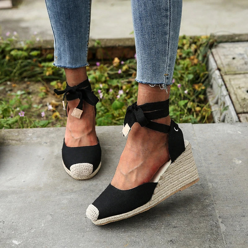 Astrid - 2024 Dame Espadrille Ankelrem Sandaler